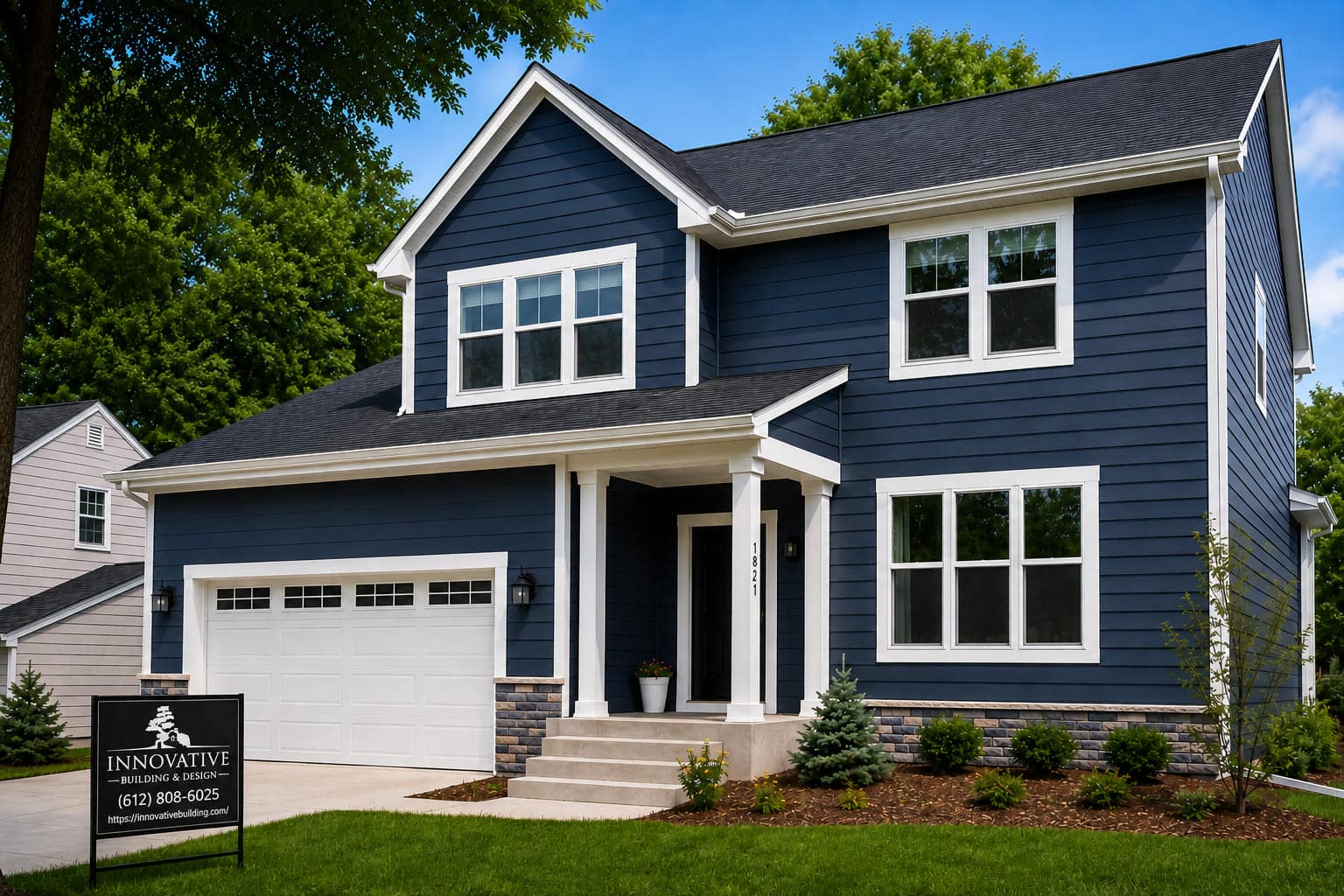 Horizontal lap siding installation on a Minnesota home by Innovative Building & Design